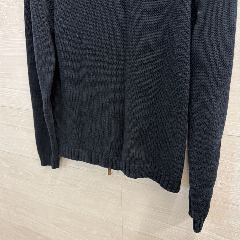 Ralph Lauren Navy Knit Zip Up Sweater Medium
