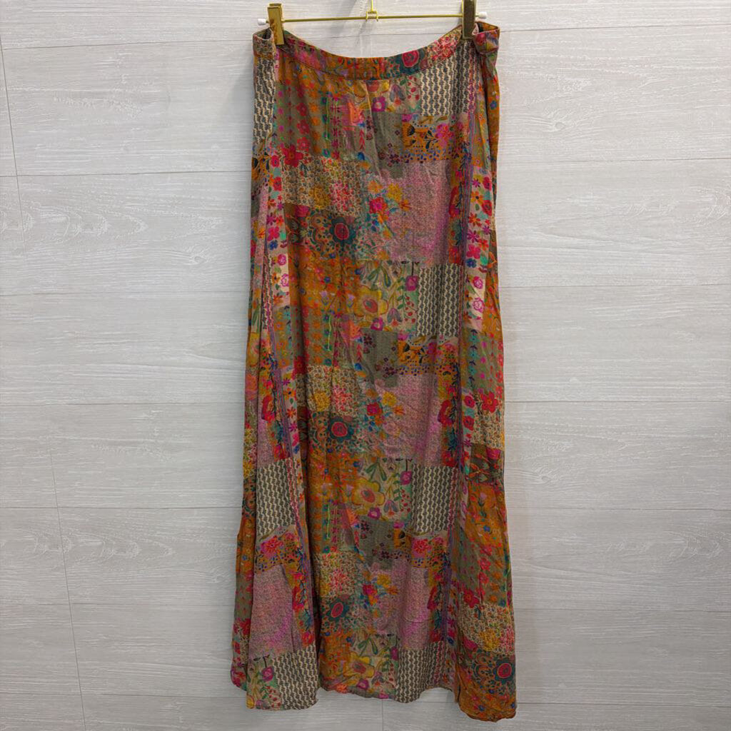 Natural Life Brown/ Multi Print Maxi Skirt Extra Large