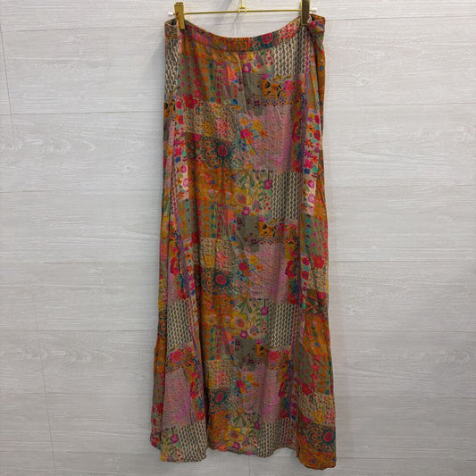 Natural Life Brown/ Multi Print Maxi Skirt Extra Large