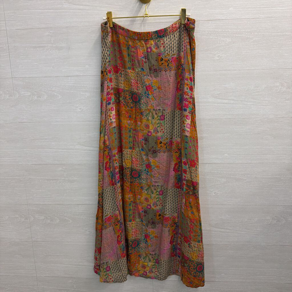 Natural Life Brown/ Multi Print Maxi Skirt Extra Large