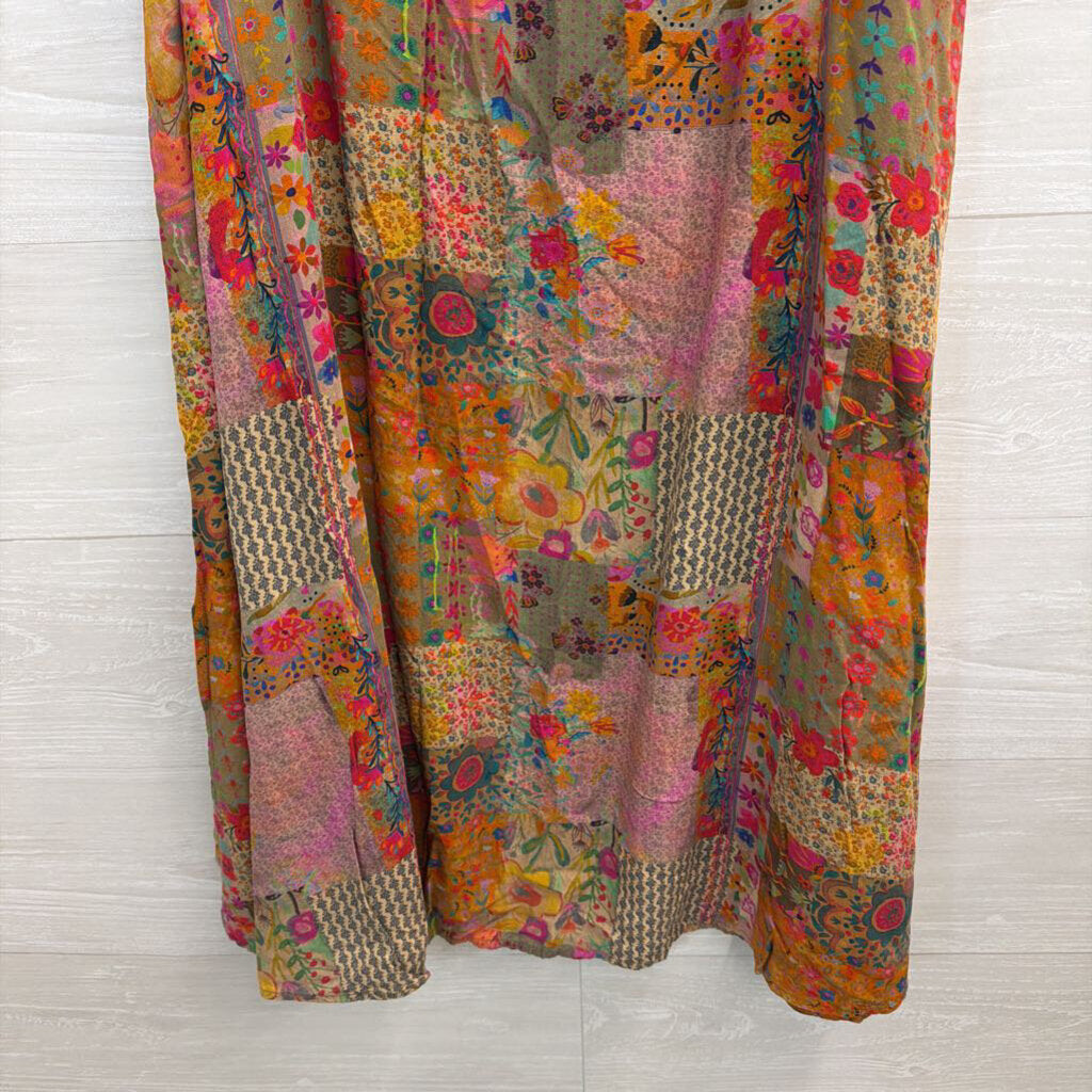 Natural Life Brown/ Multi Print Maxi Skirt Extra Large