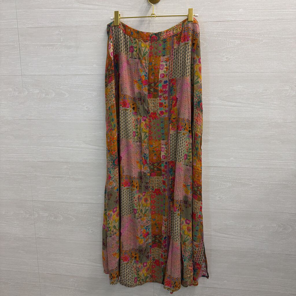 Natural Life Brown/ Multi Print Maxi Skirt Extra Large