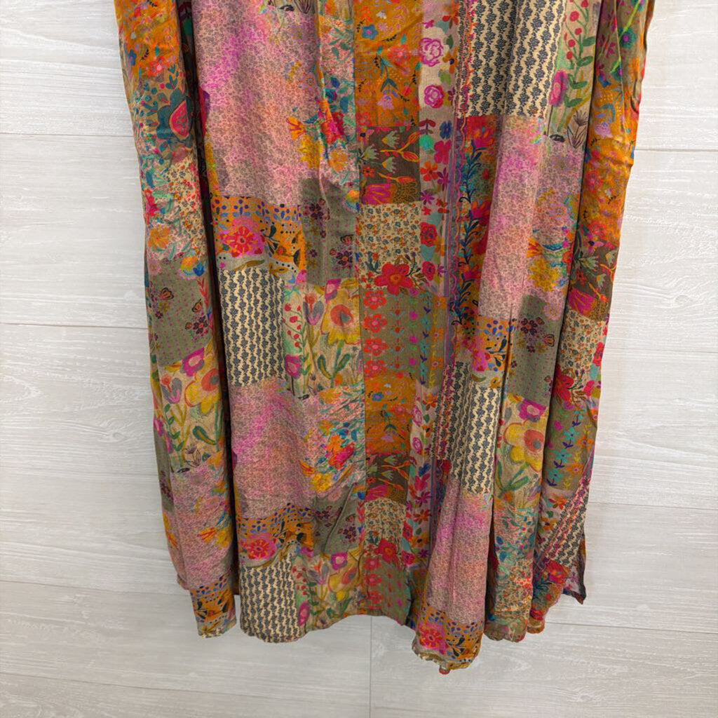 Natural Life Brown/ Multi Print Maxi Skirt Extra Large