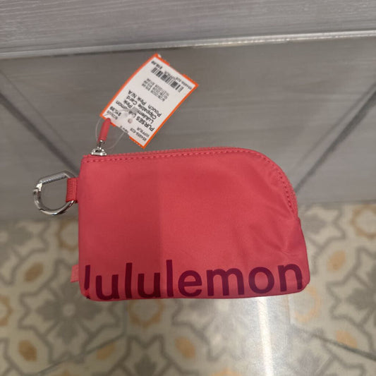 Lululemon Pink Clippable Card Pouch