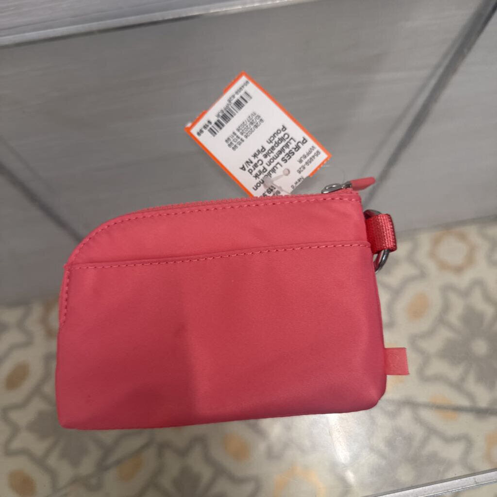 Lululemon Pink Clippable Card Pouch