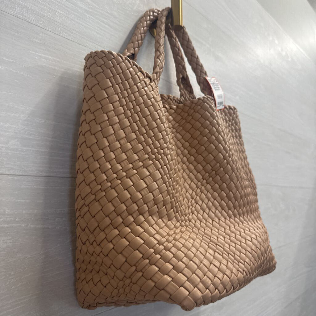Brown Woven Leather Purse