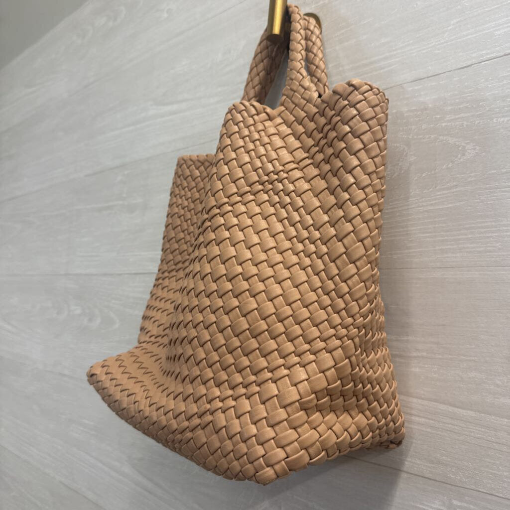 Brown Woven Leather Purse