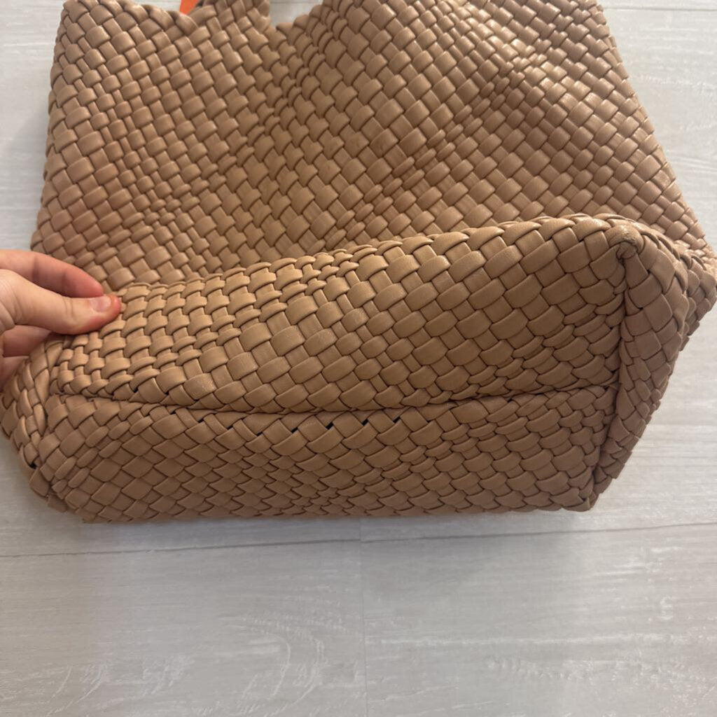 Brown Woven Leather Purse