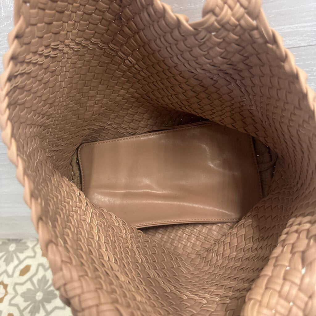 Brown Woven Leather Purse