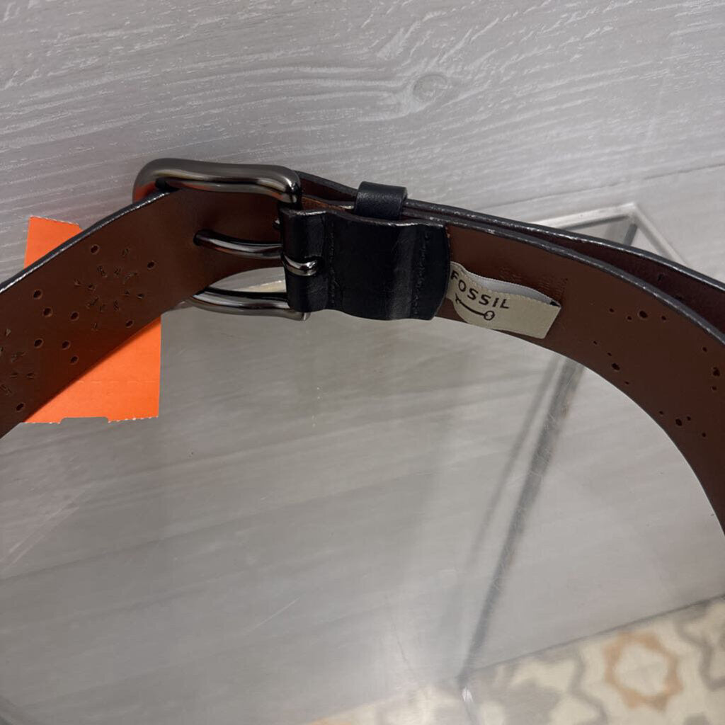 Fossil Brown Studded Leather Belt Medium