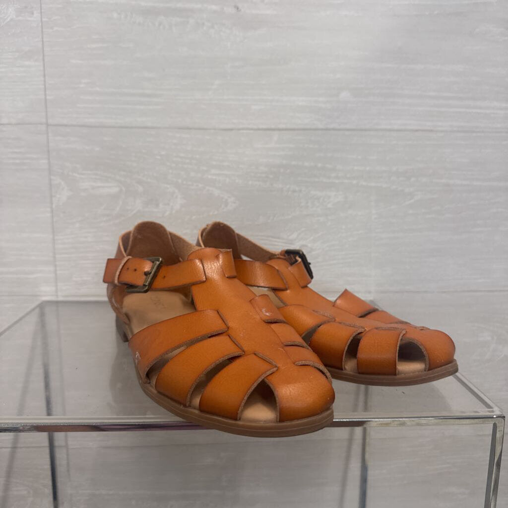 Brown Leather Fisherman Sandals 7.5