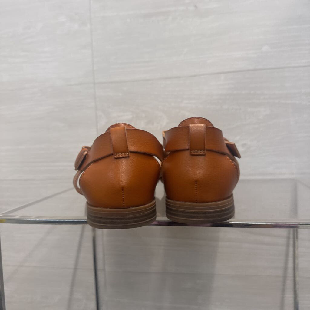 Brown Leather Fisherman Sandals 7.5