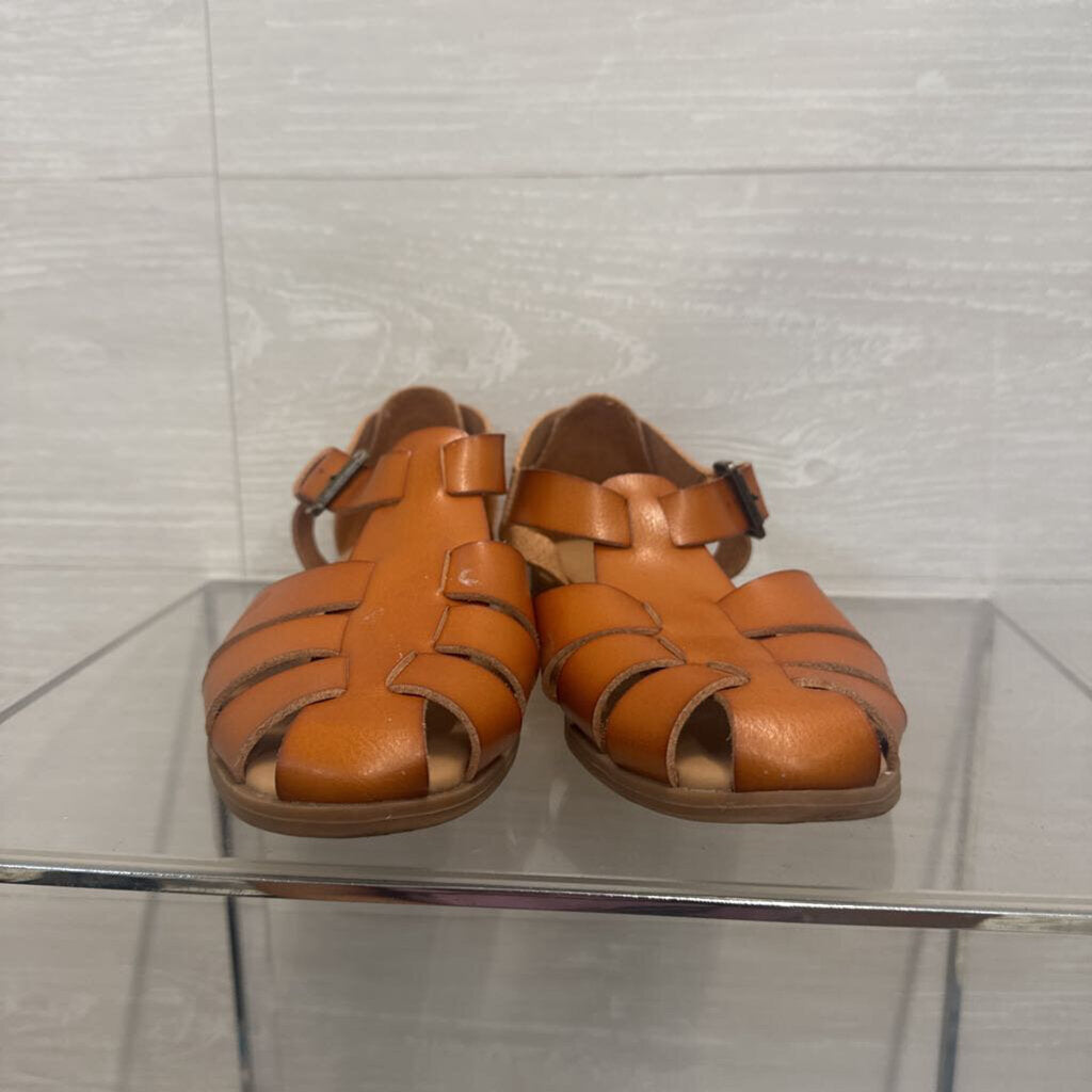 Brown Leather Fisherman Sandals 7.5