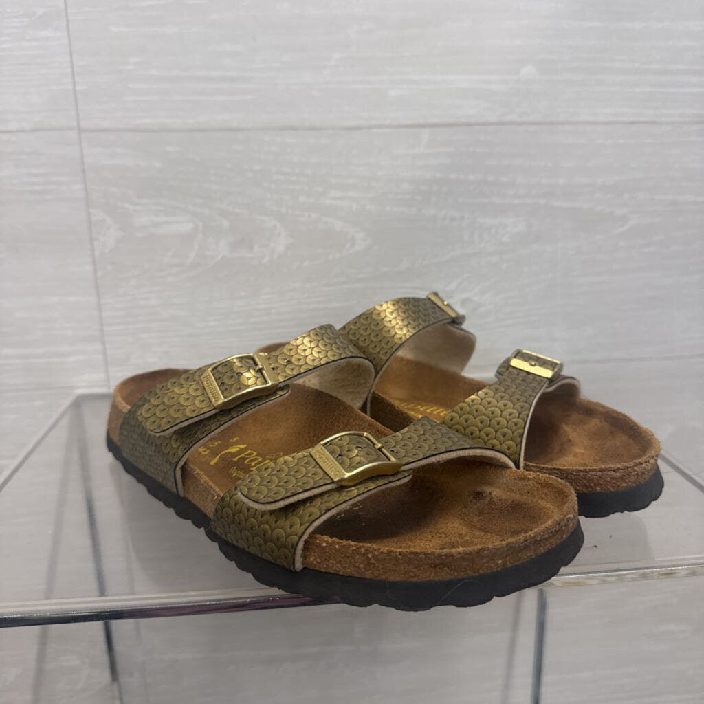 Birkenstock Papillio Gold Sequin Double Strap Sandals 38