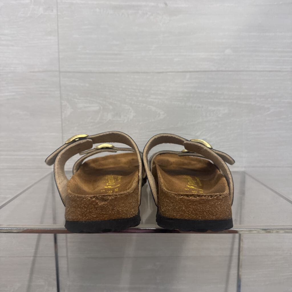 Birkenstock Papillio Gold Sequin Double Strap Sandals 38
