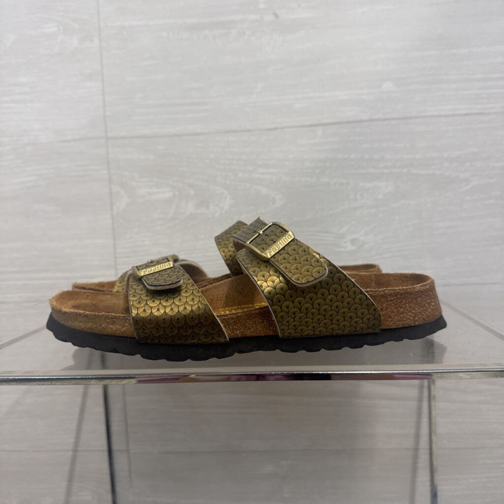 Birkenstock Papillio Gold Sequin Double Strap Sandals 38