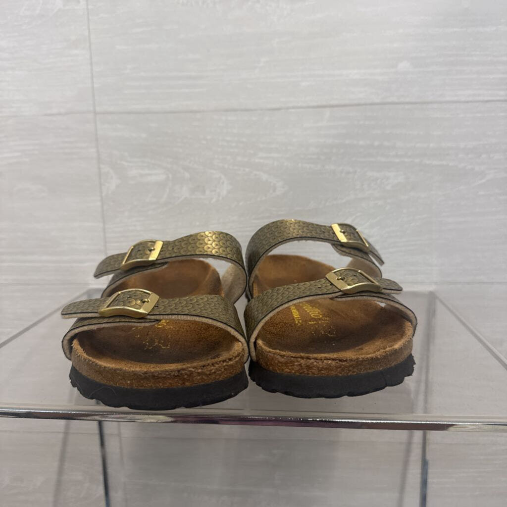 Birkenstock Papillio Gold Sequin Double Strap Sandals 38