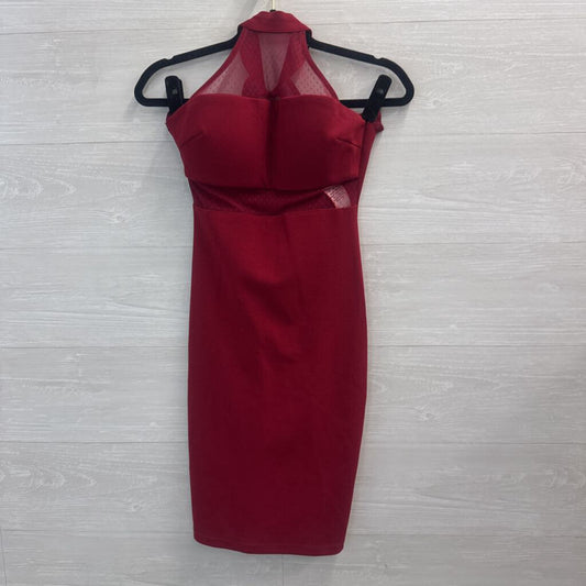 Sequin Hearts Red High Neck Short Formal Dress 1