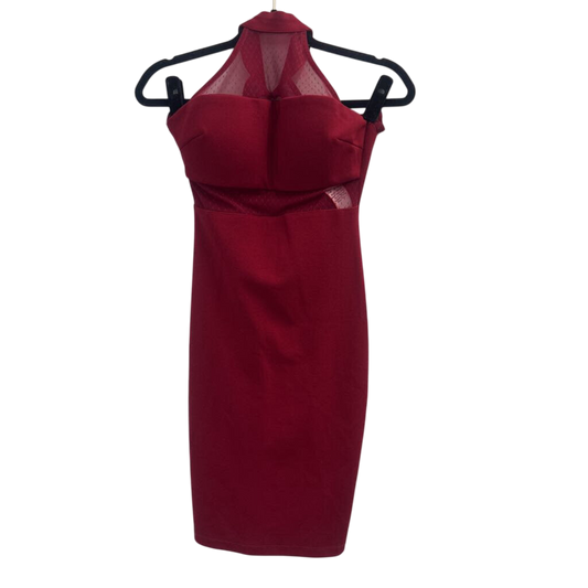 Sequin Hearts Red High Neck Short Formal Dress 1