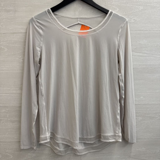 Lululemon White Long Sleeve Athletic Top Medium