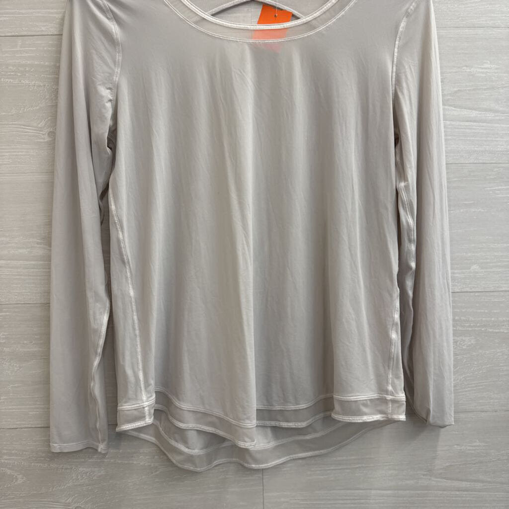 Lululemon White Long Sleeve Athletic Top Medium
