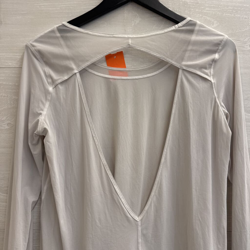 Lululemon White Long Sleeve Athletic Top Medium