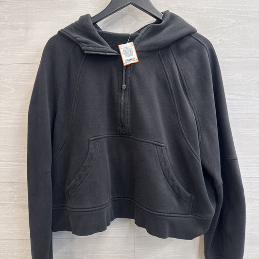 Lululemon Black Scuba Hooded Cropped Pullover XL/ XXL