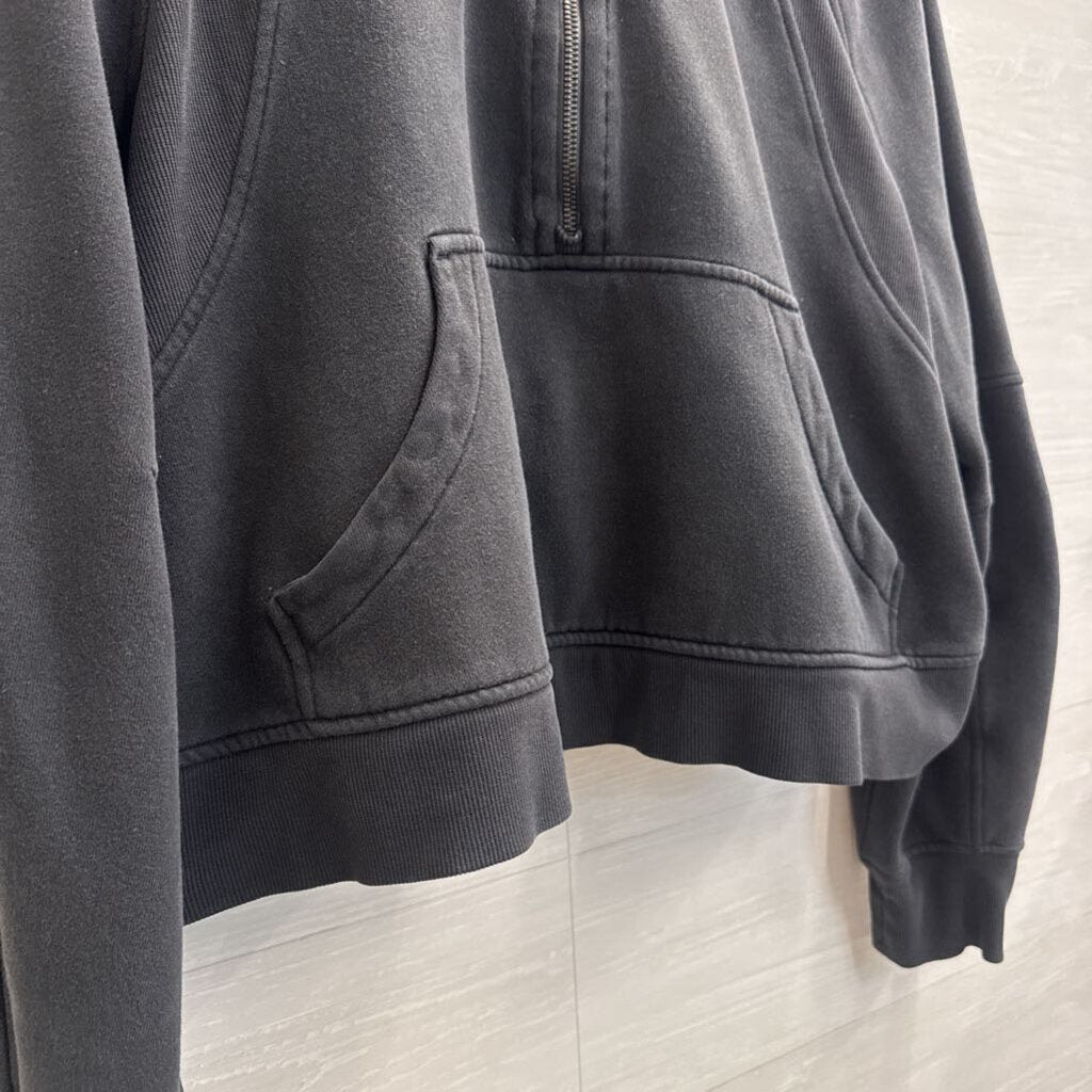 Lululemon Black Scuba Hooded Cropped Pullover XL/ XXL