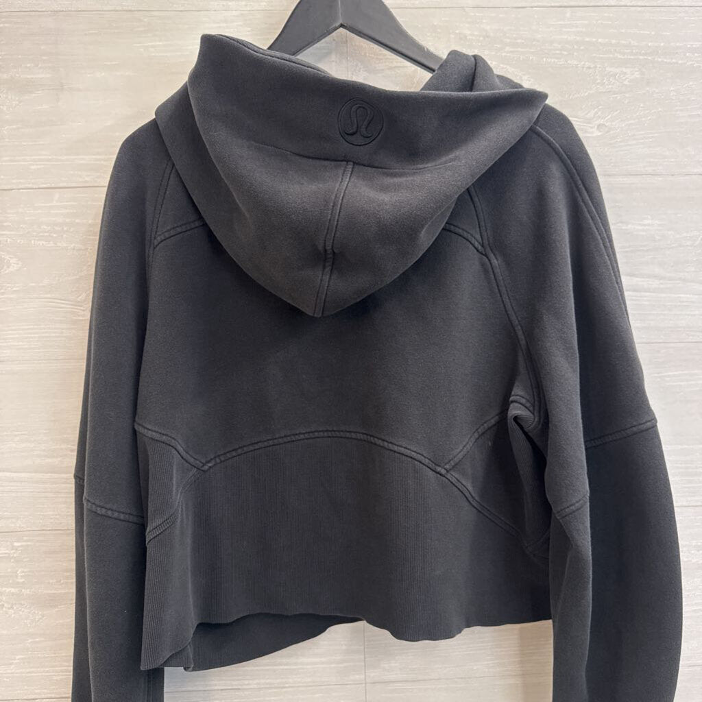 Lululemon Black Scuba Hooded Cropped Pullover XL/ XXL