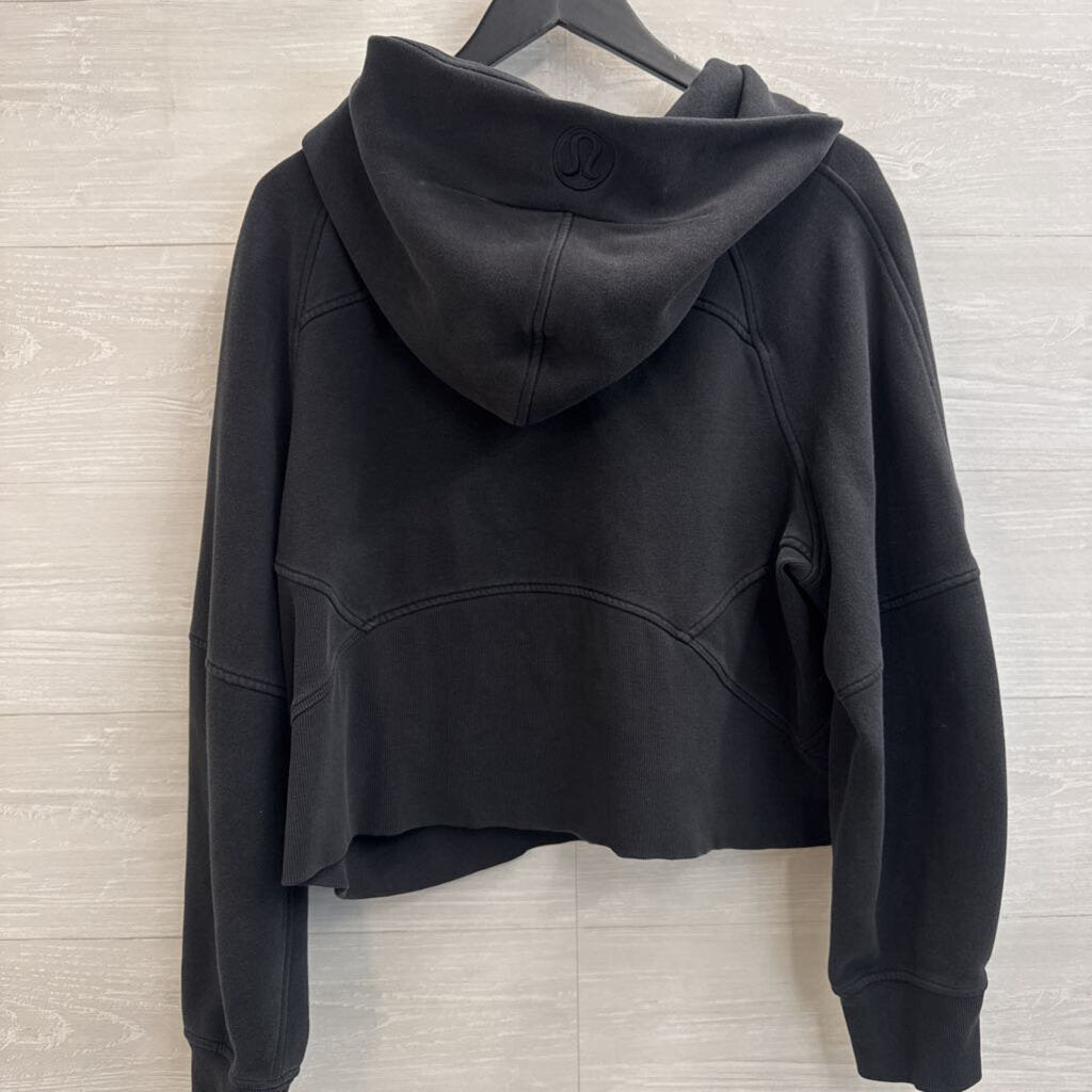 Lululemon Black Scuba Hooded Cropped Pullover XL/ XXL