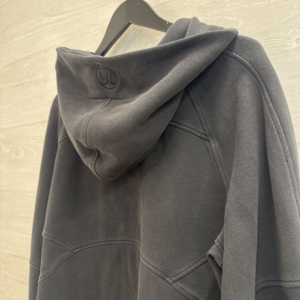 Lululemon Black Scuba Hooded Cropped Pullover XL/ XXL