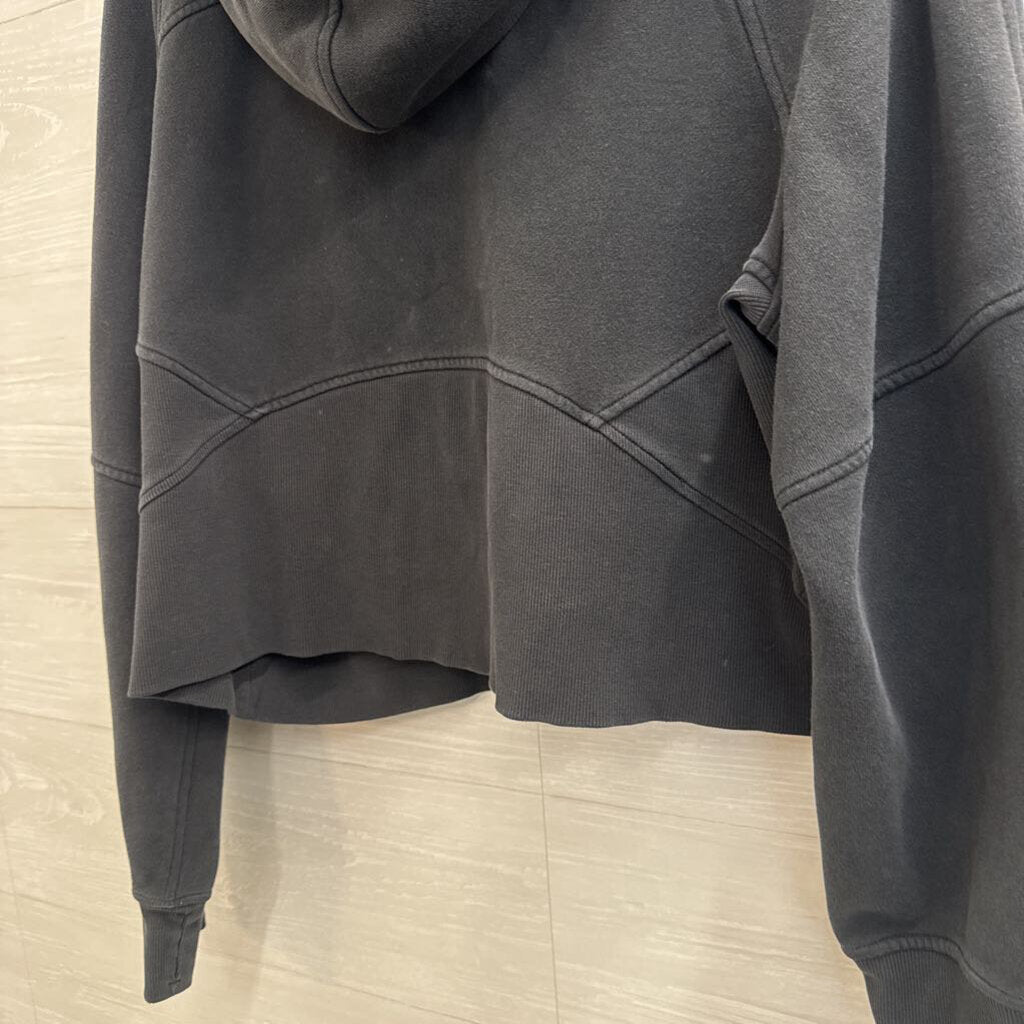 Lululemon Black Scuba Hooded Cropped Pullover XL/ XXL