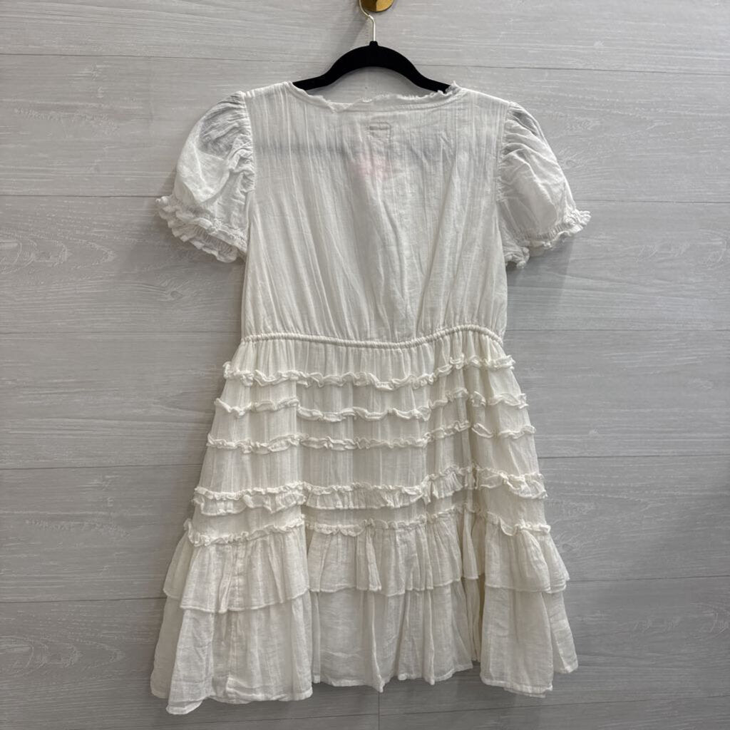 Free est White Shor Puff Sleeve Baby Doll Dress Extra Small