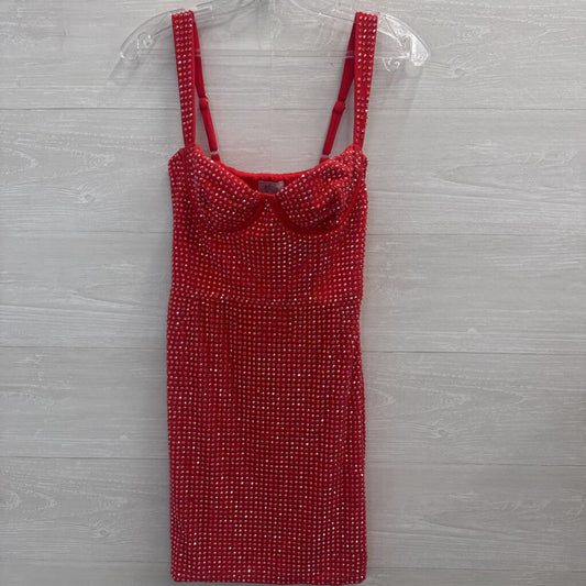 Oh Polly Red Embellished Short Formal Dress 2