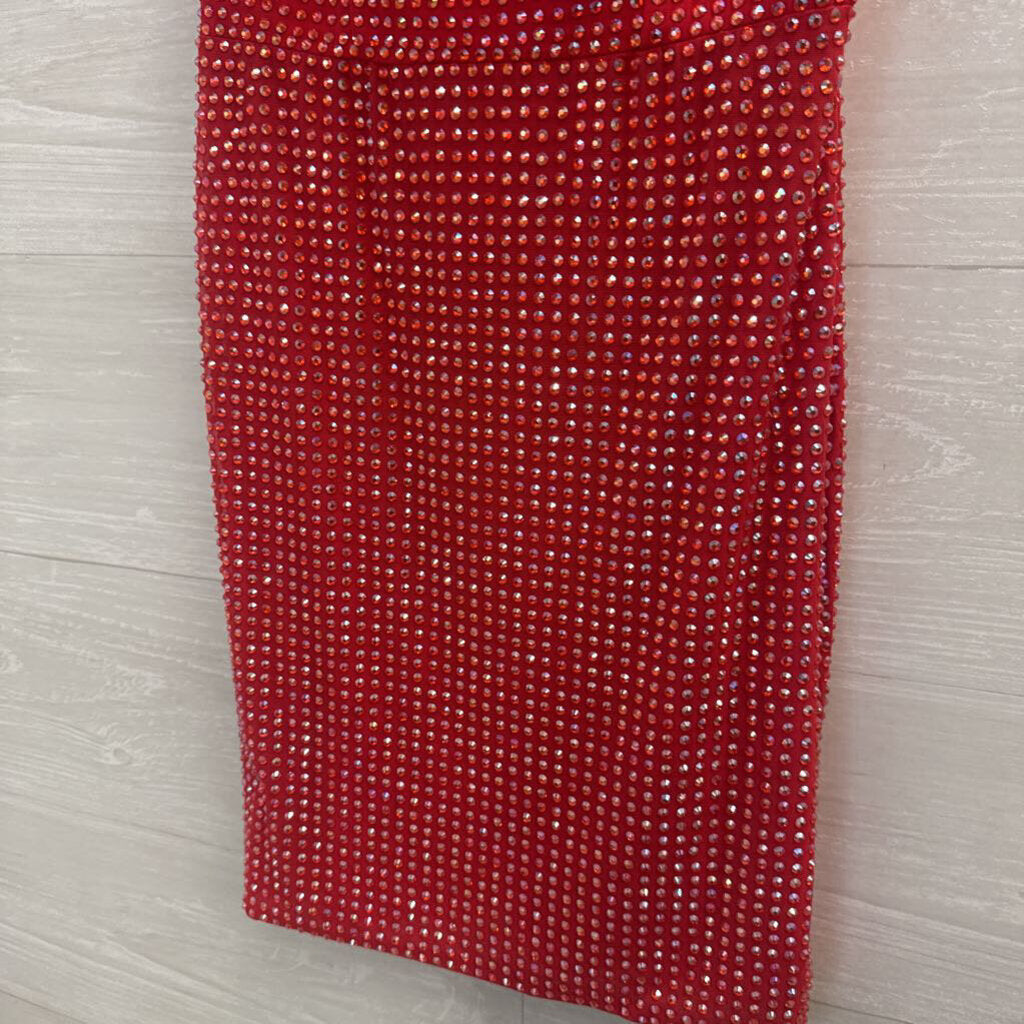 Oh Polly Red Embellished Short Formal Dress 2