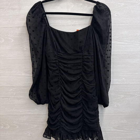 Lovers and Friends Black Dot Print Long Sleeve Mini Dress XXS