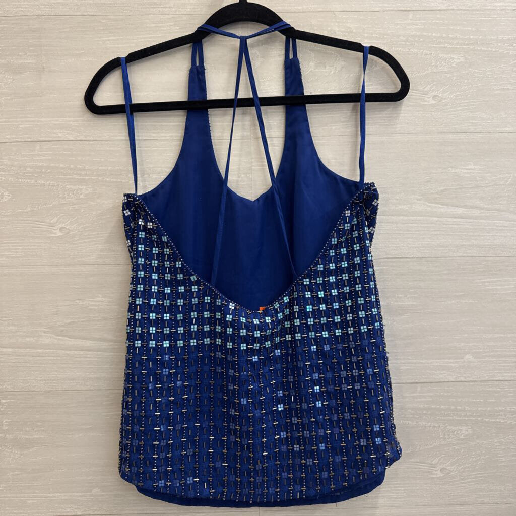 Parker Royal Blue Beaded Tank Top Small