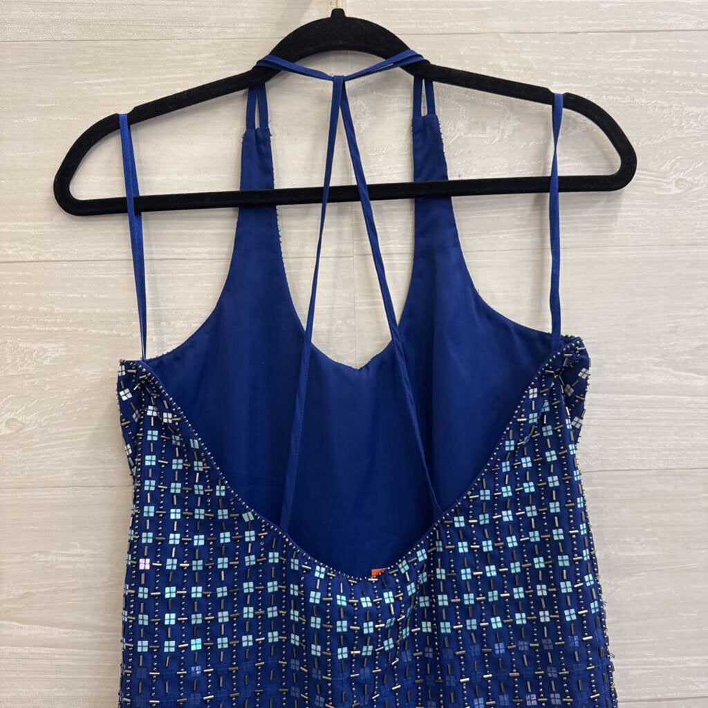 Parker Royal Blue Beaded Tank Top Small