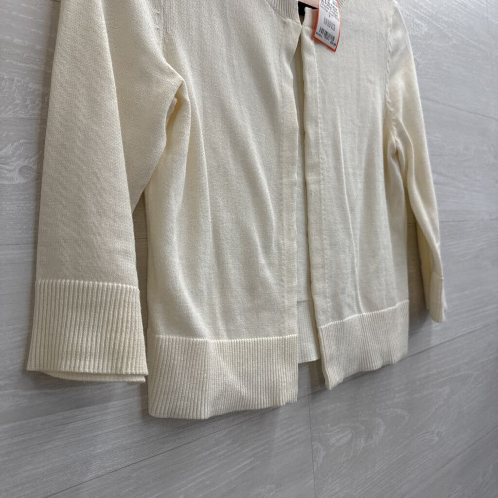 Lilly Pulitzer White Cropped Cardigan Sweater Small