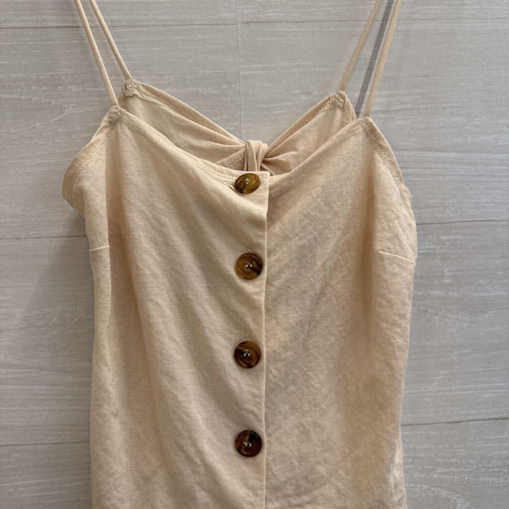 Top Shop Beige Button Front Tank Top 6