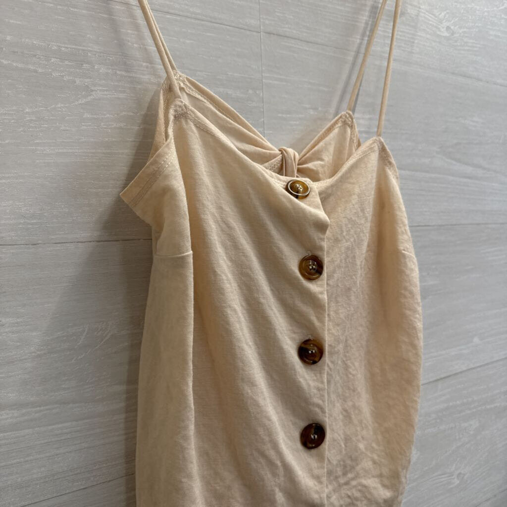 Top Shop Beige Button Front Tank Top 6