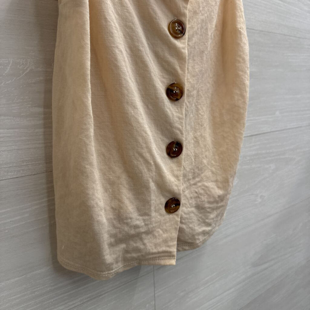 Top Shop Beige Button Front Tank Top 6