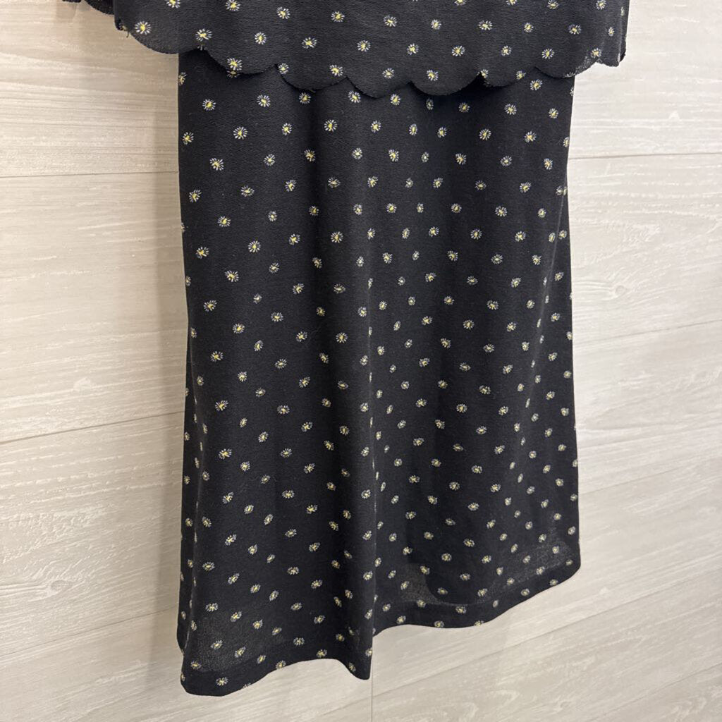 Top Shop Black/ Yellow Print Short Sleeve Dress 4
