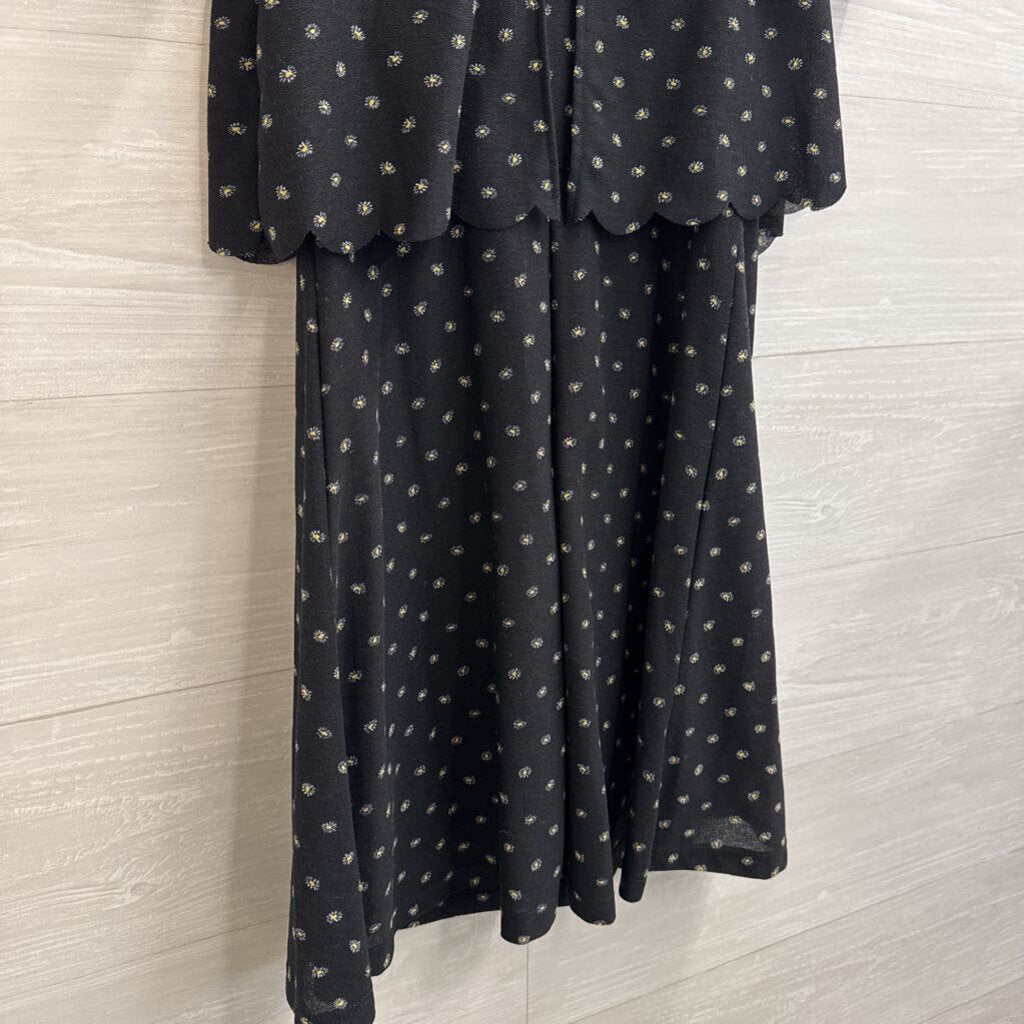 Top Shop Black/ Yellow Print Short Sleeve Dress 4