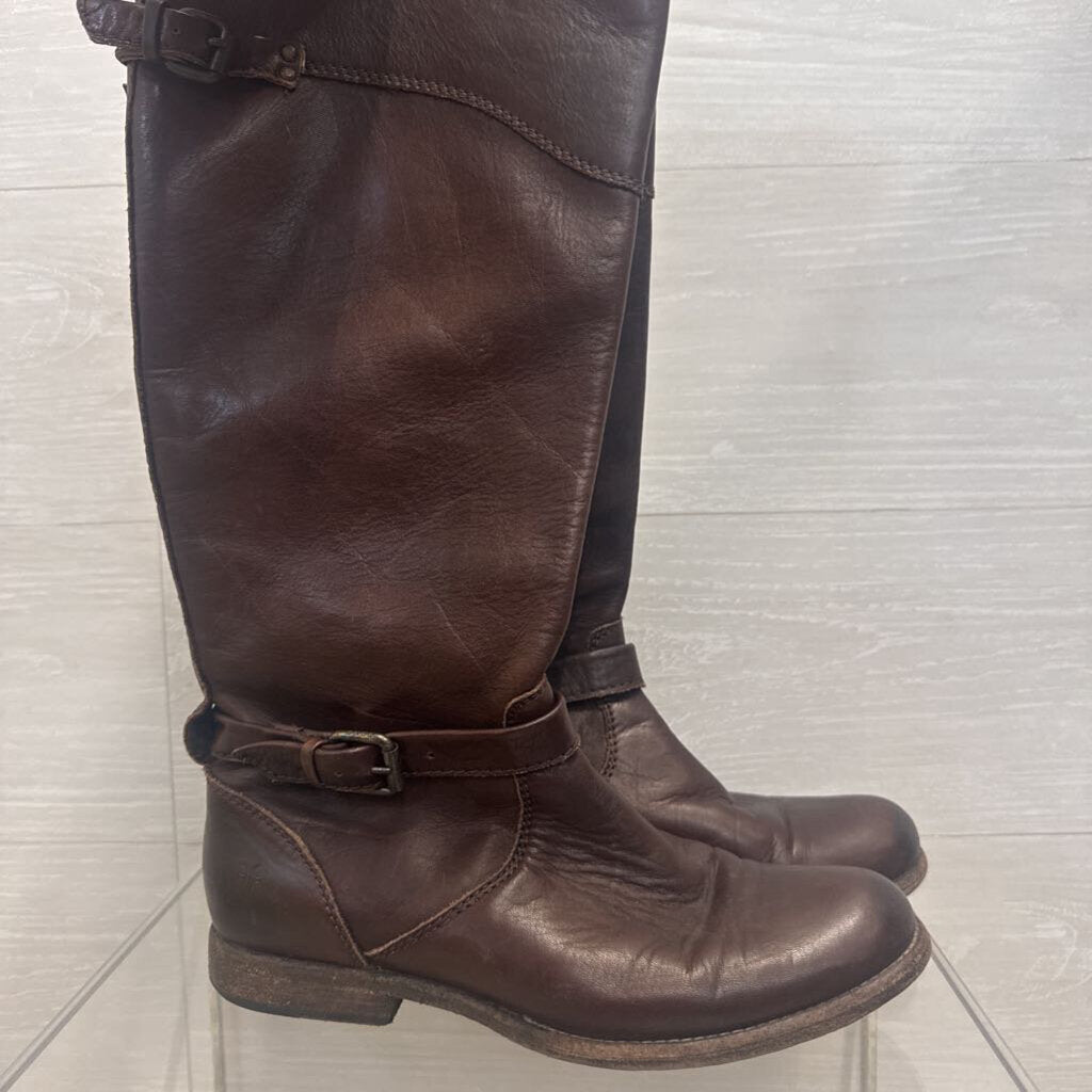 Frye Brown Leather Phillip Riding Boots 10