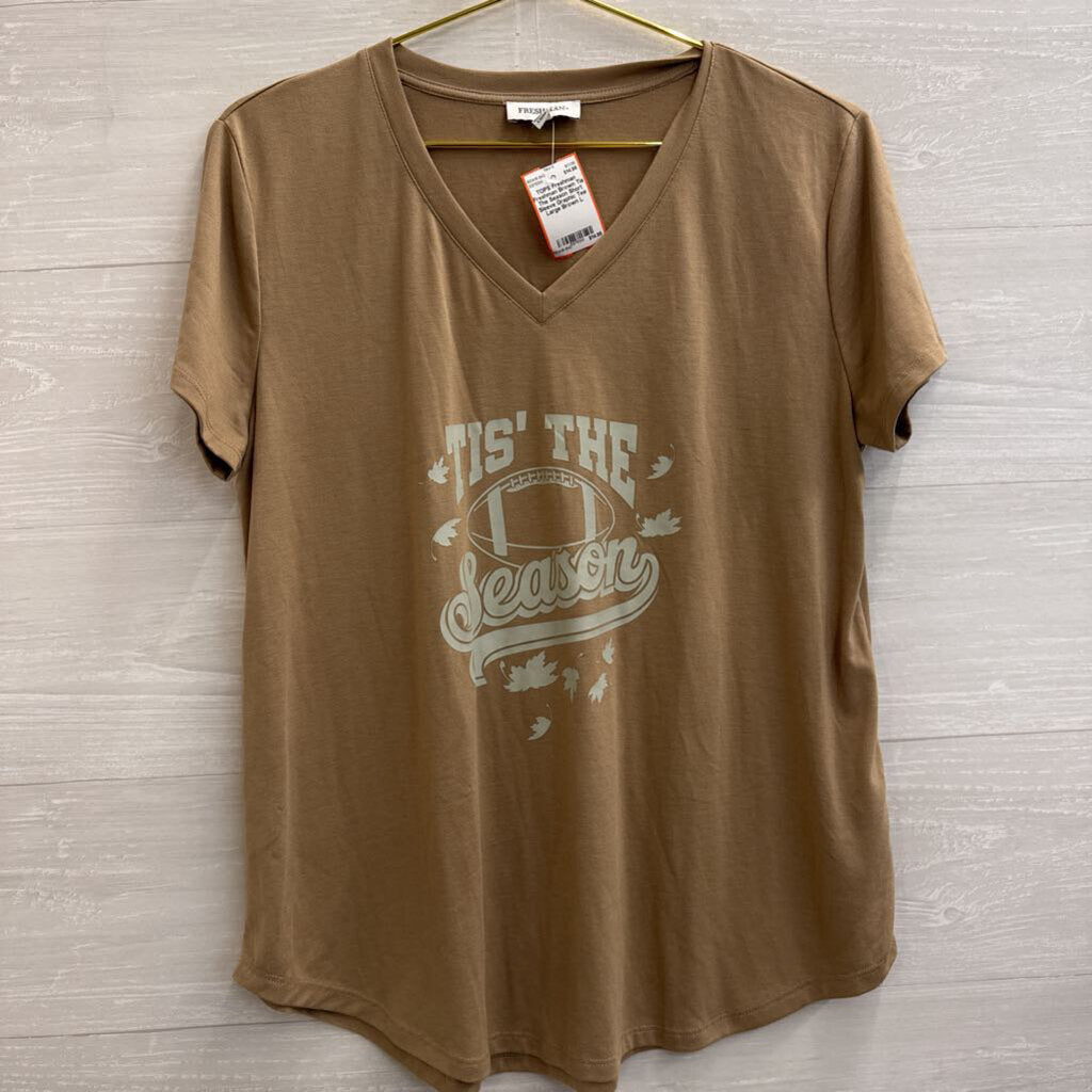 Freshman Brown Tis The Season Short Sleeve Graphic Tee Large