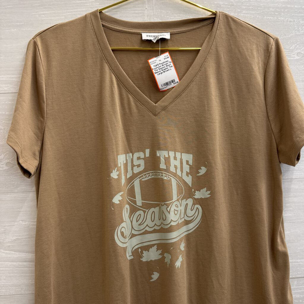 Freshman Brown Tis The Season Short Sleeve Graphic Tee Large