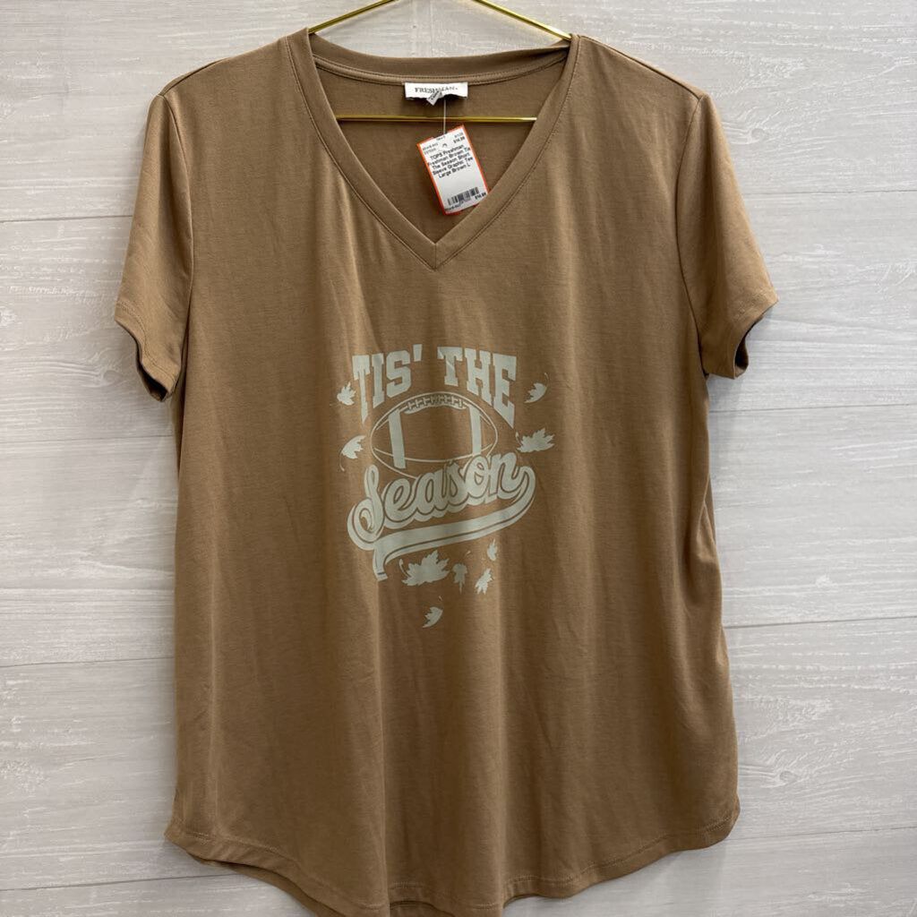 Freshman Brown Tis The Season Short Sleeve Graphic Tee Large