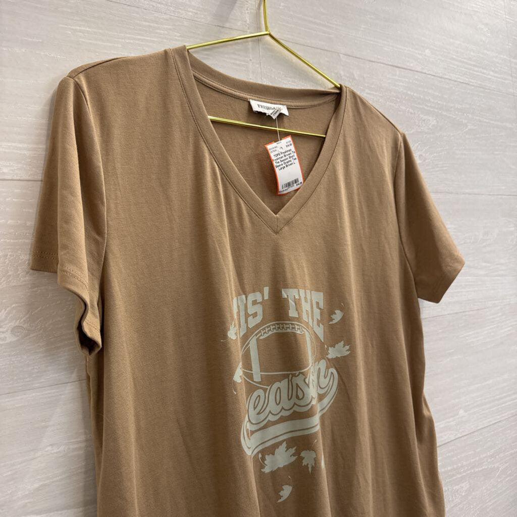 Freshman Brown Tis The Season Short Sleeve Graphic Tee Large
