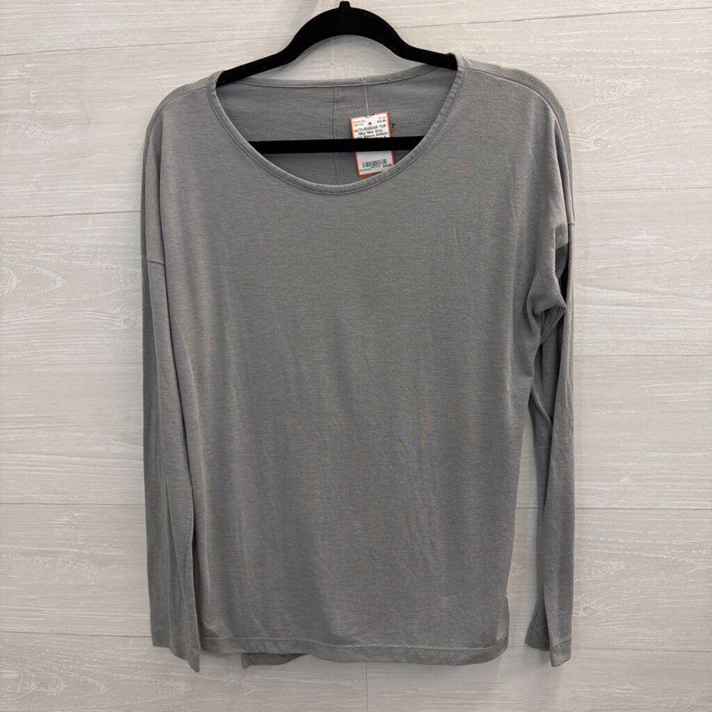 Nike Grey Long Sleeve Athletic Top Small